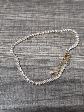 Authentic Pandora Sparkling Tennis Bracelet 14k gold plating